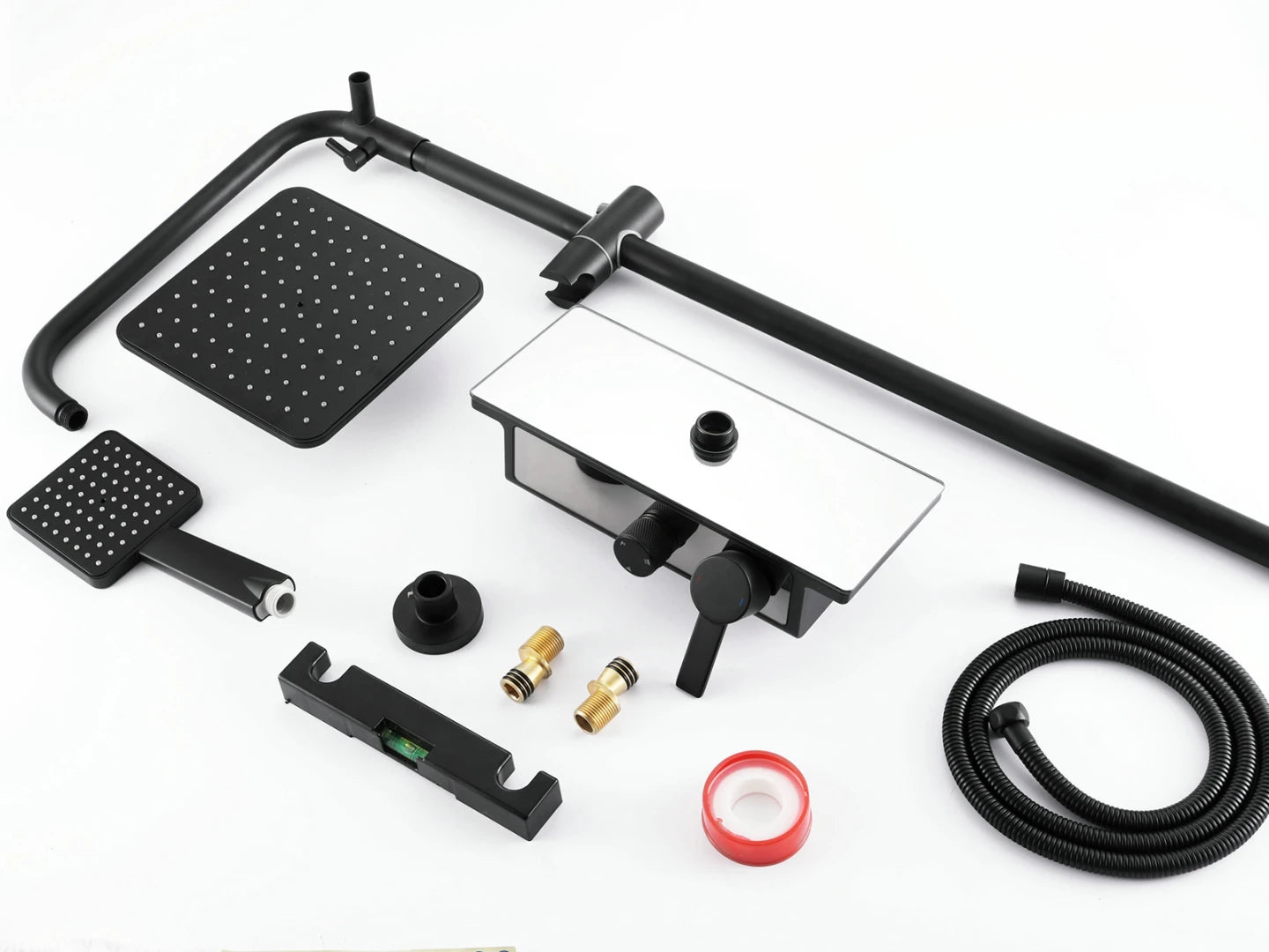Surface mounted rain shower set - Digital display - Lari