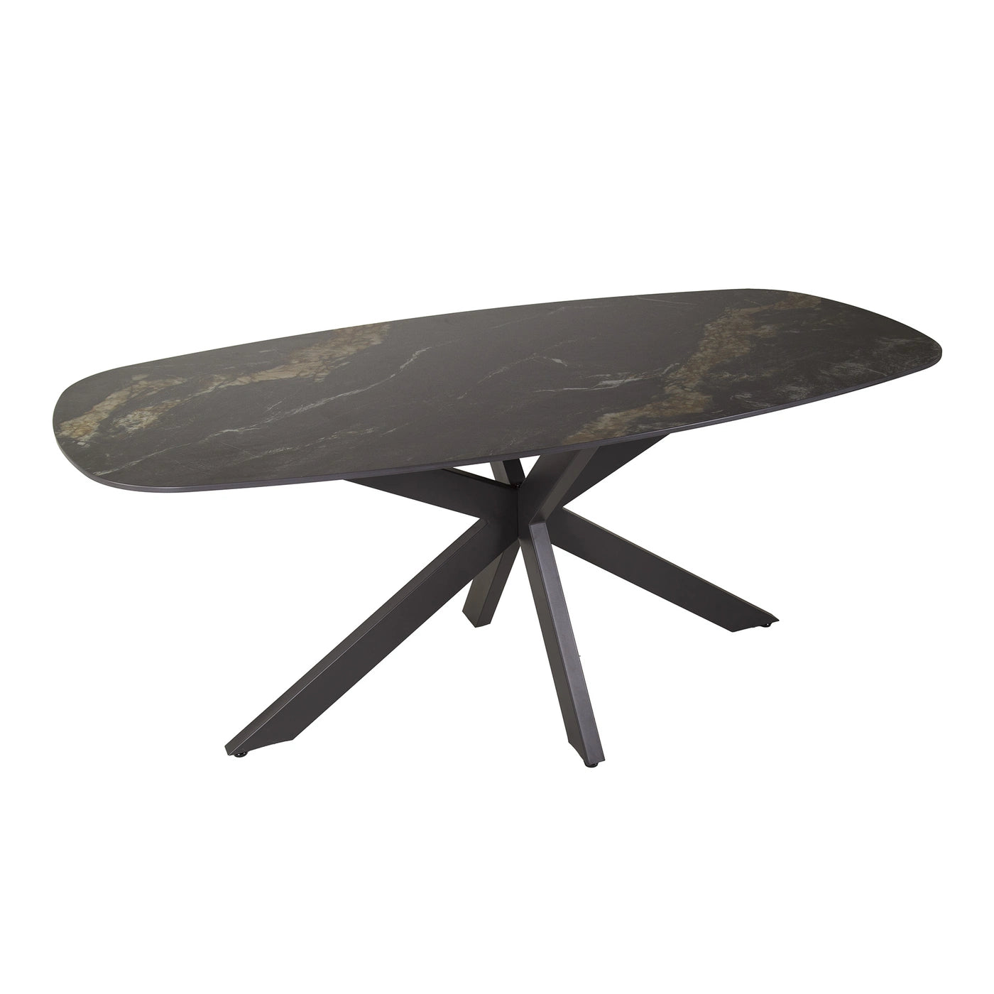 Dining table Ceramic Fossil Danish Oval Black 180cm