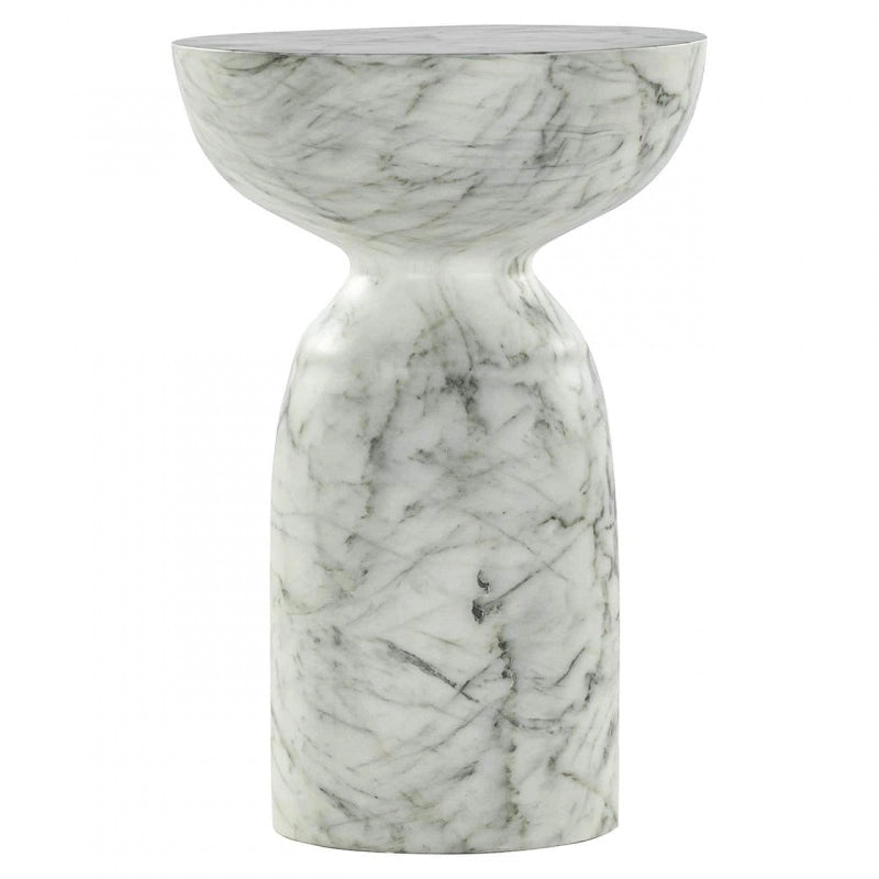 Richmond Side Table Kita Faux Marble White Ø34cm