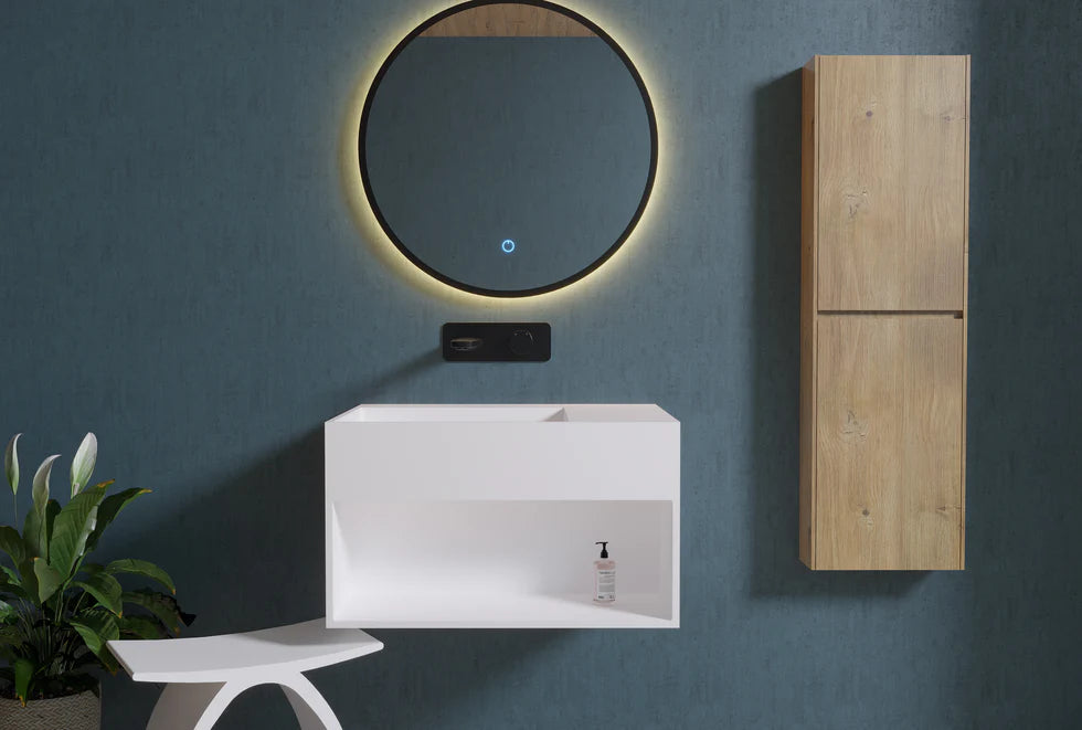 Wall-mounted washbasin PB2158 in mineral casting