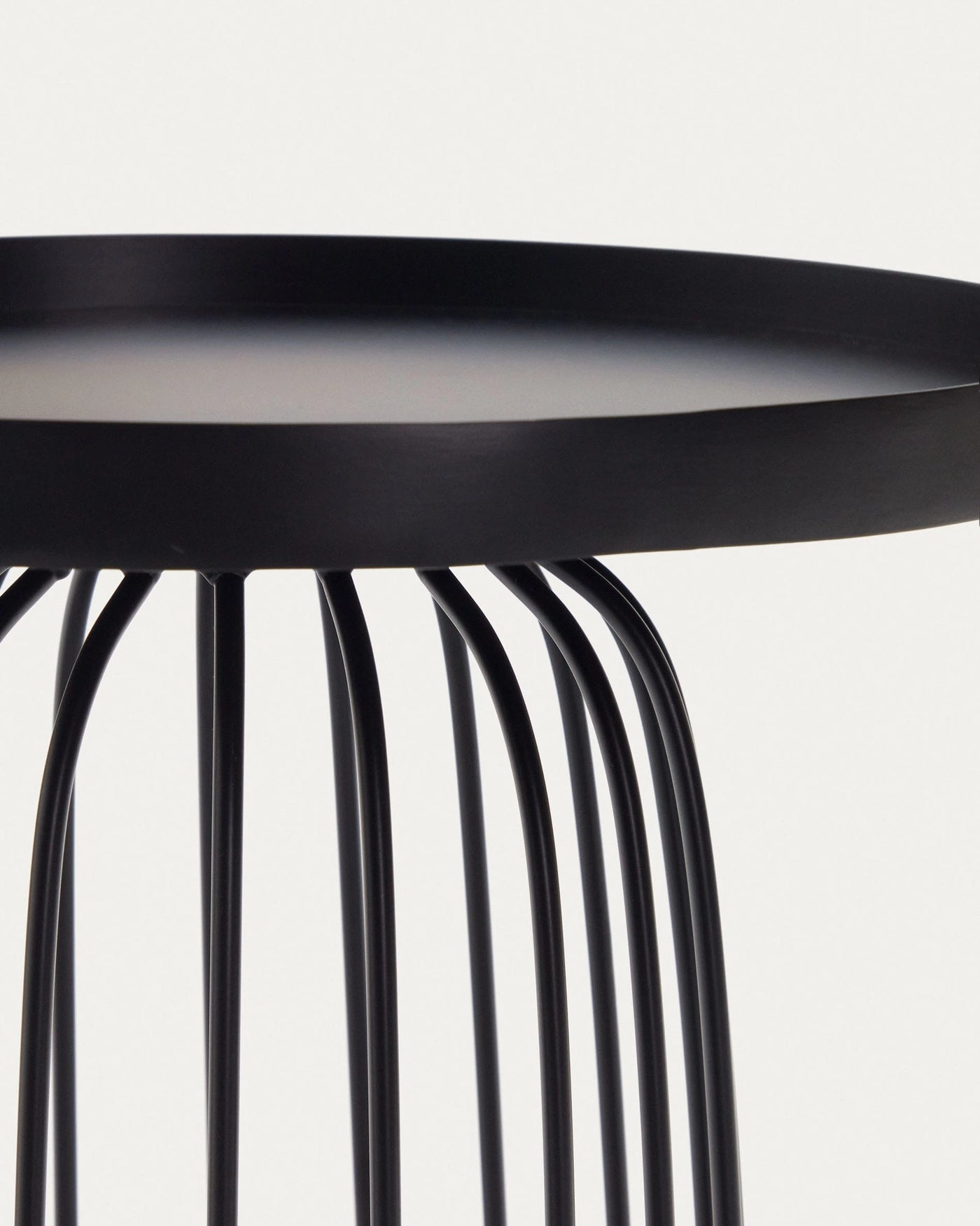 Kave Home Side Table Dilva Black Set of 2 Ø36cm