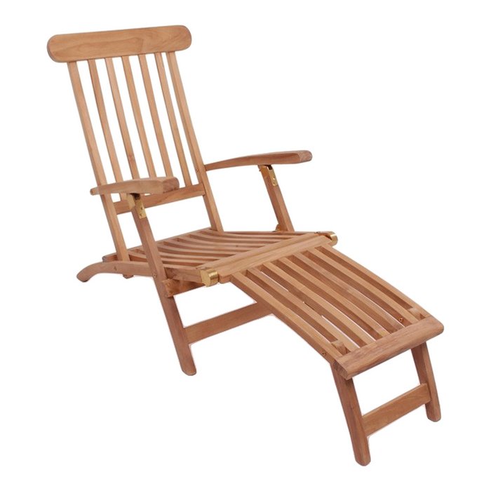 Arrecife Teakhouten ligstoel - Natuurlijk, Teak, 150x60x95 cm