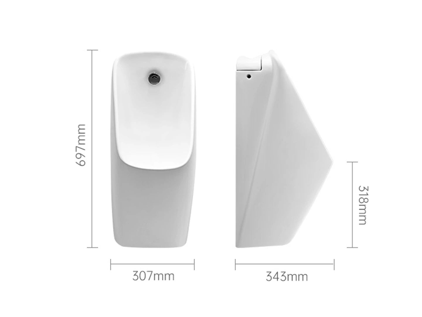 Wall-hung urinal - Automatic flushing - Sensor - Antonio