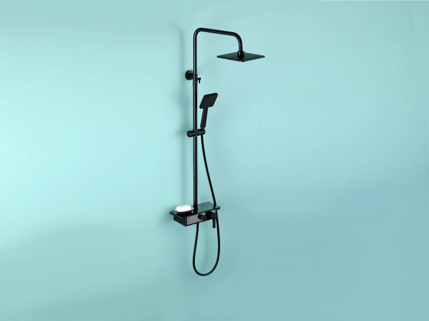 Surface mounted rain shower set - Digital display - Lari
