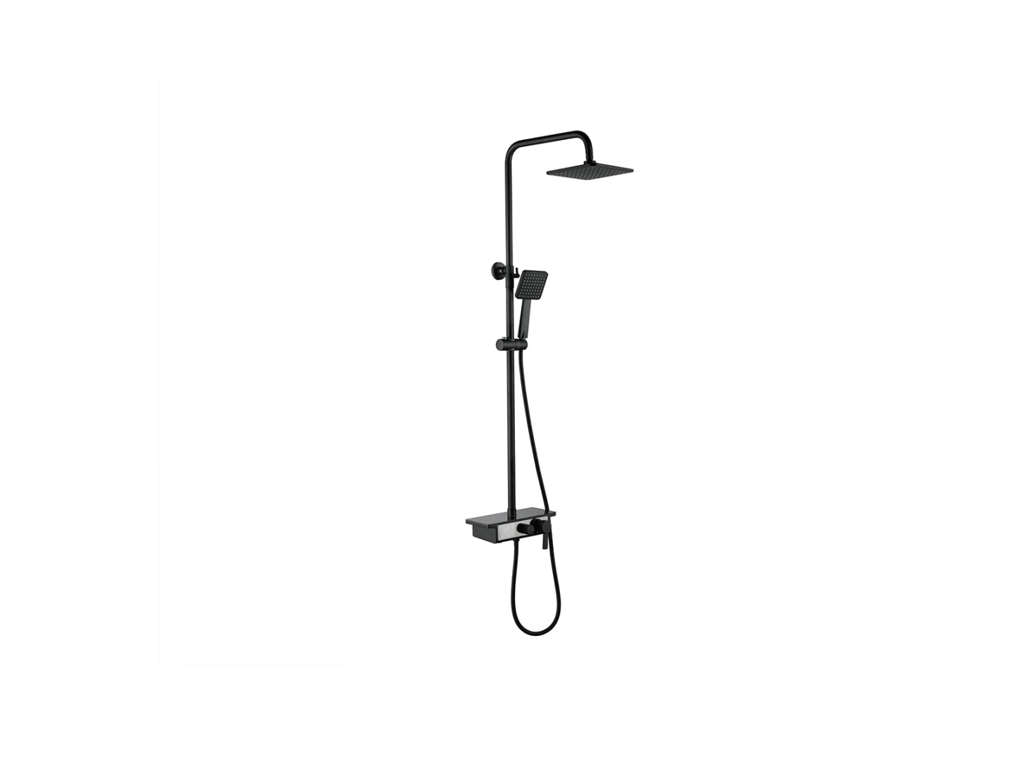Surface mounted rain shower set - Digital display - Lari