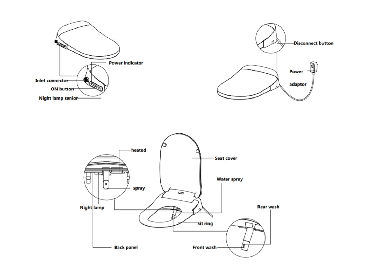 Hangend rimless toilet - Bidet - Texas