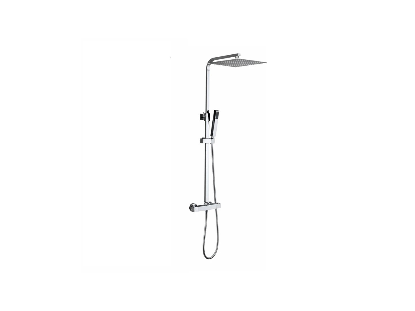 Thermostatic surface-mounted rain shower set - Cynthia