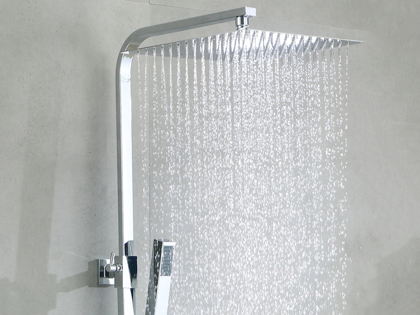Thermostatic surface-mounted rain shower set - Cynthia