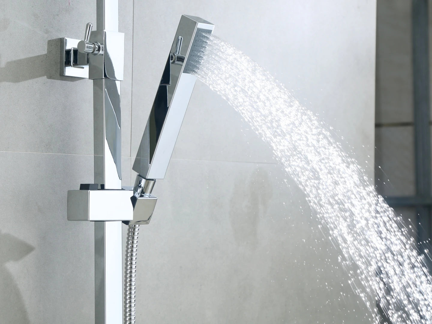Thermostatic surface-mounted rain shower set - Cynthia