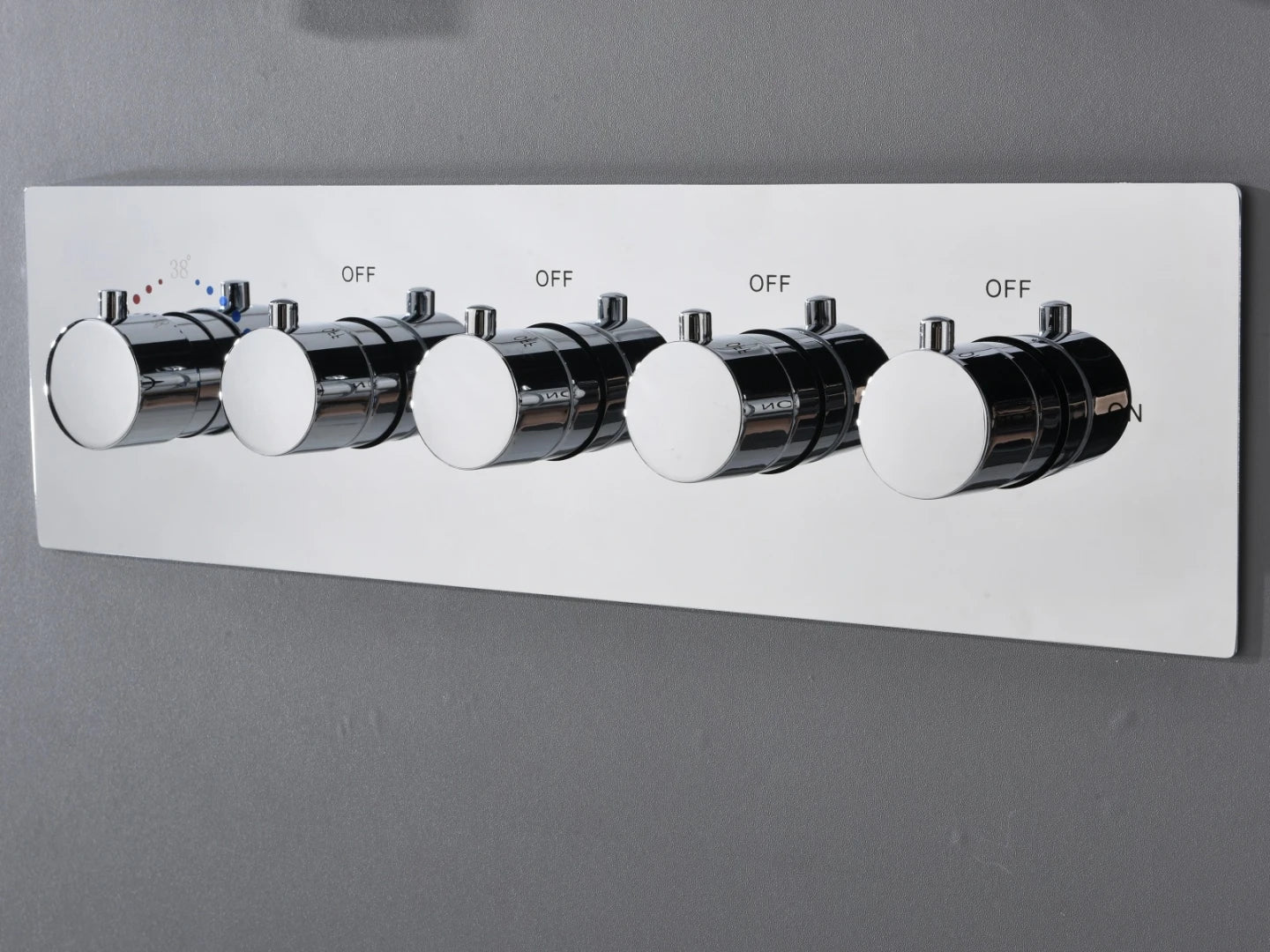 Thermostatic built-in rain shower set - Ibex