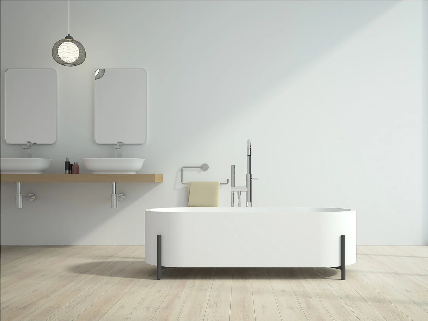 Freestanding bath - Solid surface - Nevil