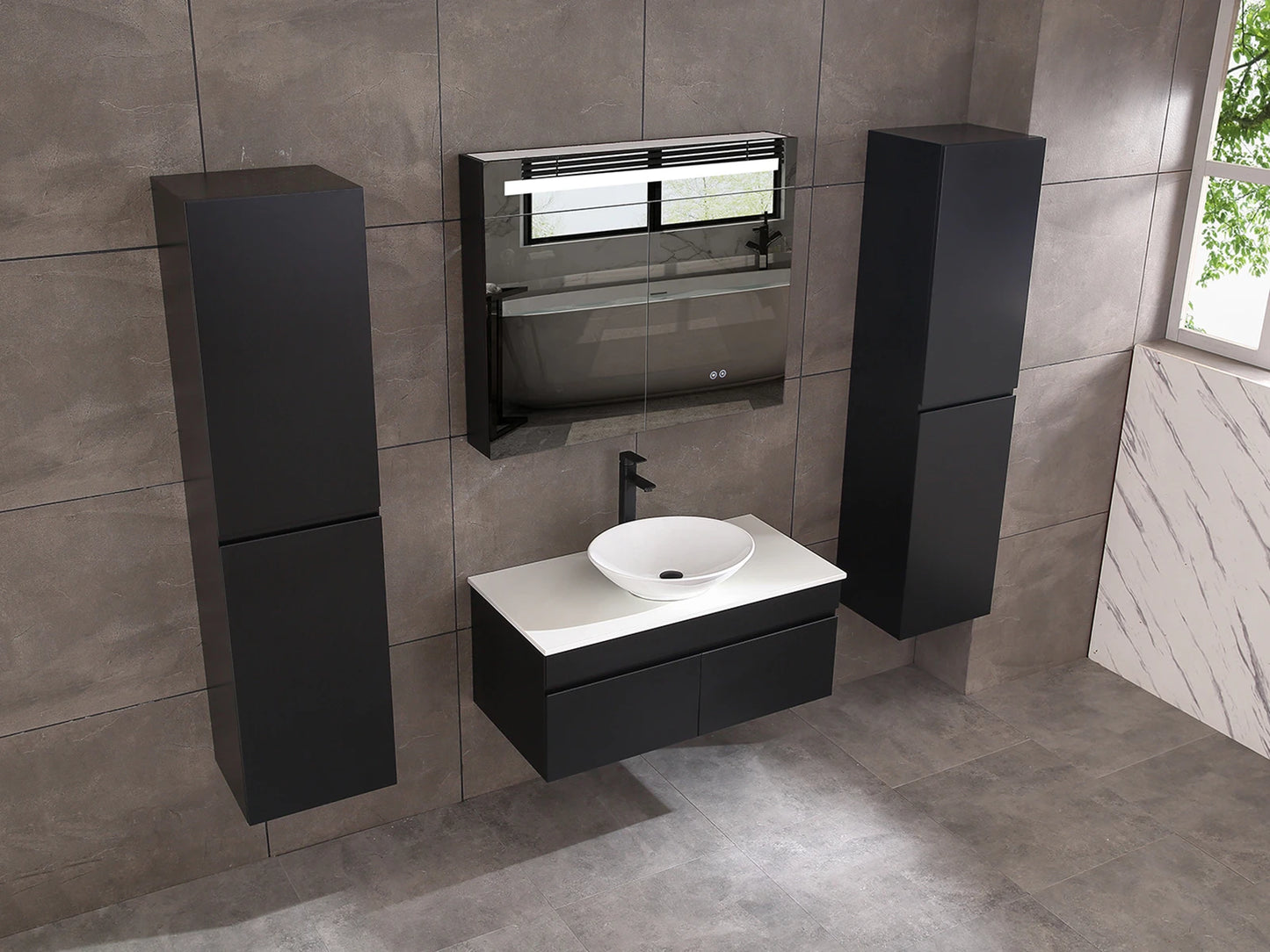 Banyo mobilya takımı - 2 duvar dolabı - Greg