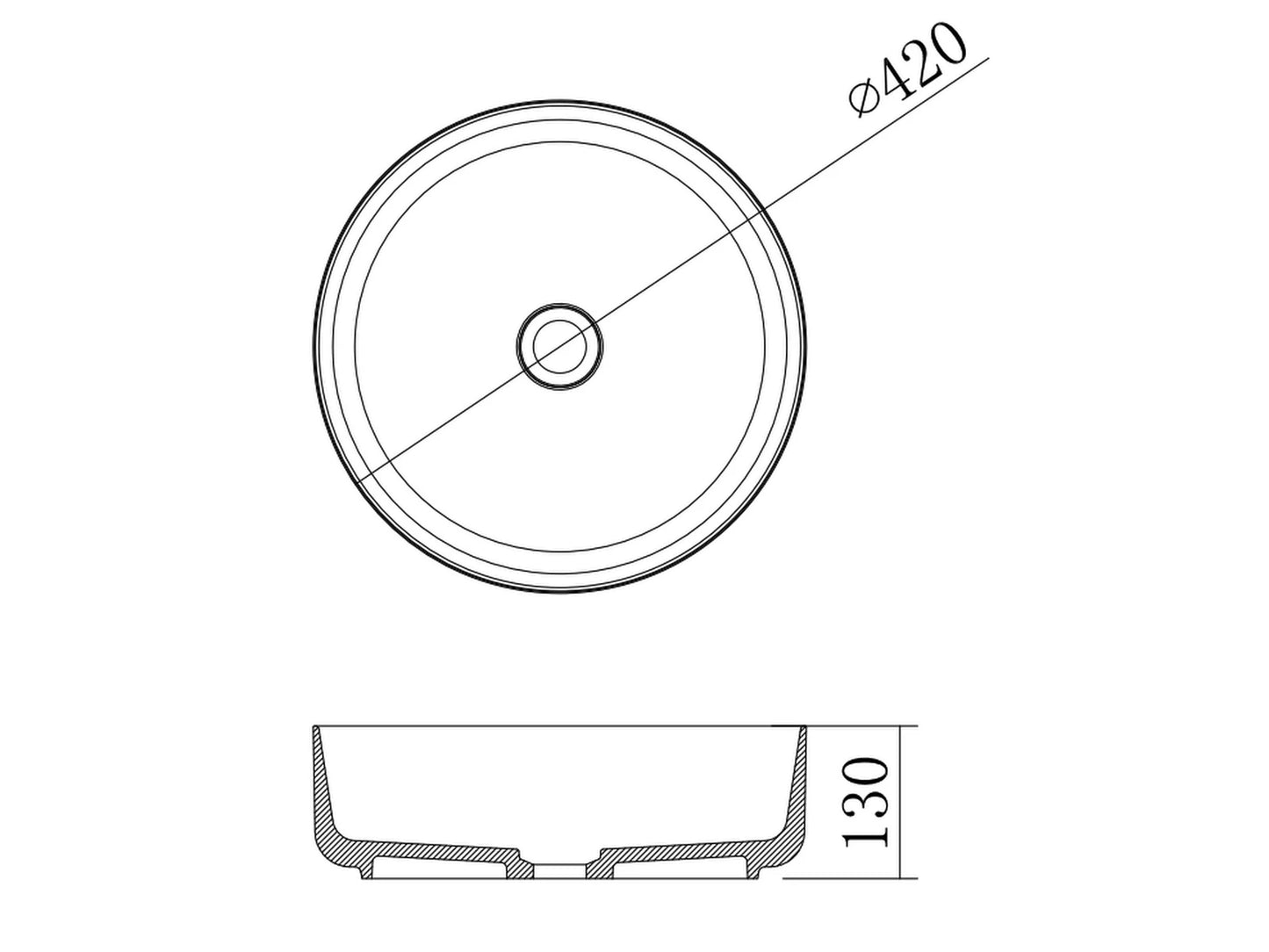 Countertop washbasin - Solid surface - Stewart