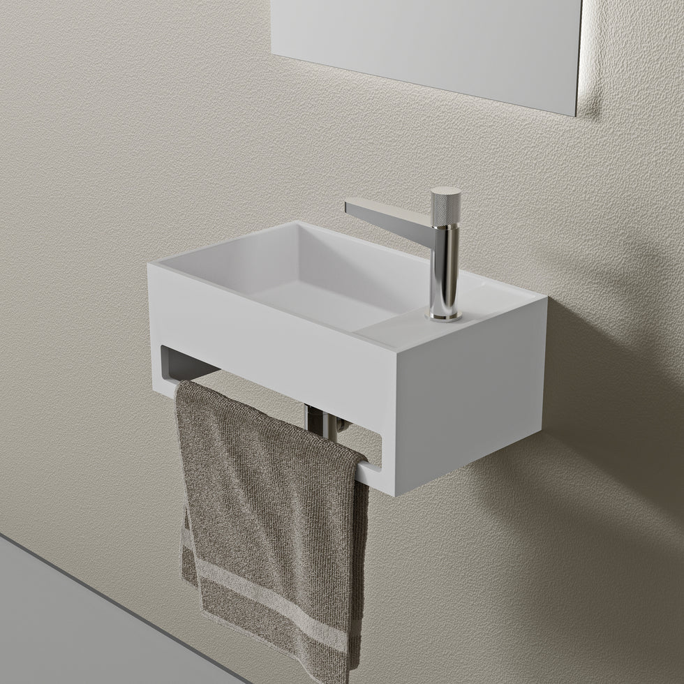 Mineral döküm duvara monte lavabo PB2077