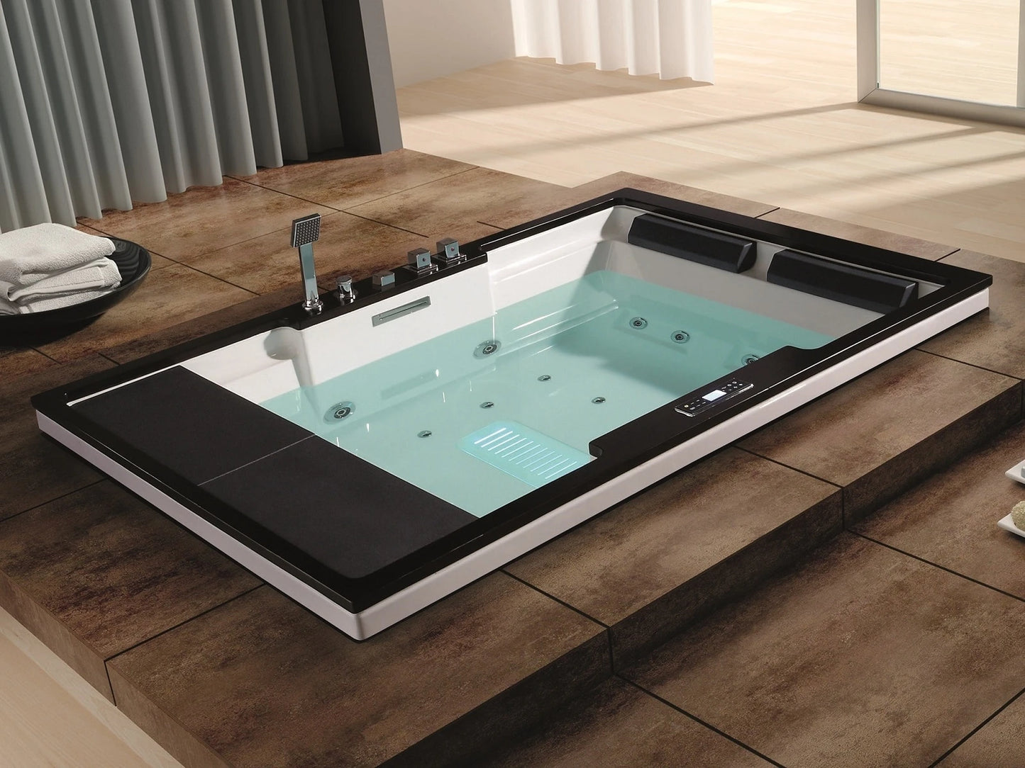 2 person built-in massage bath - Copper