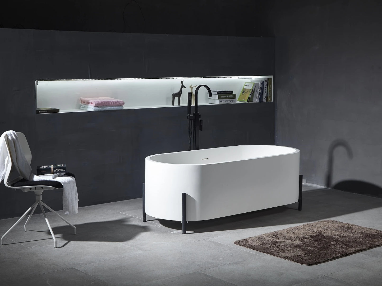 Freestanding bath - Solid surface - Nevil