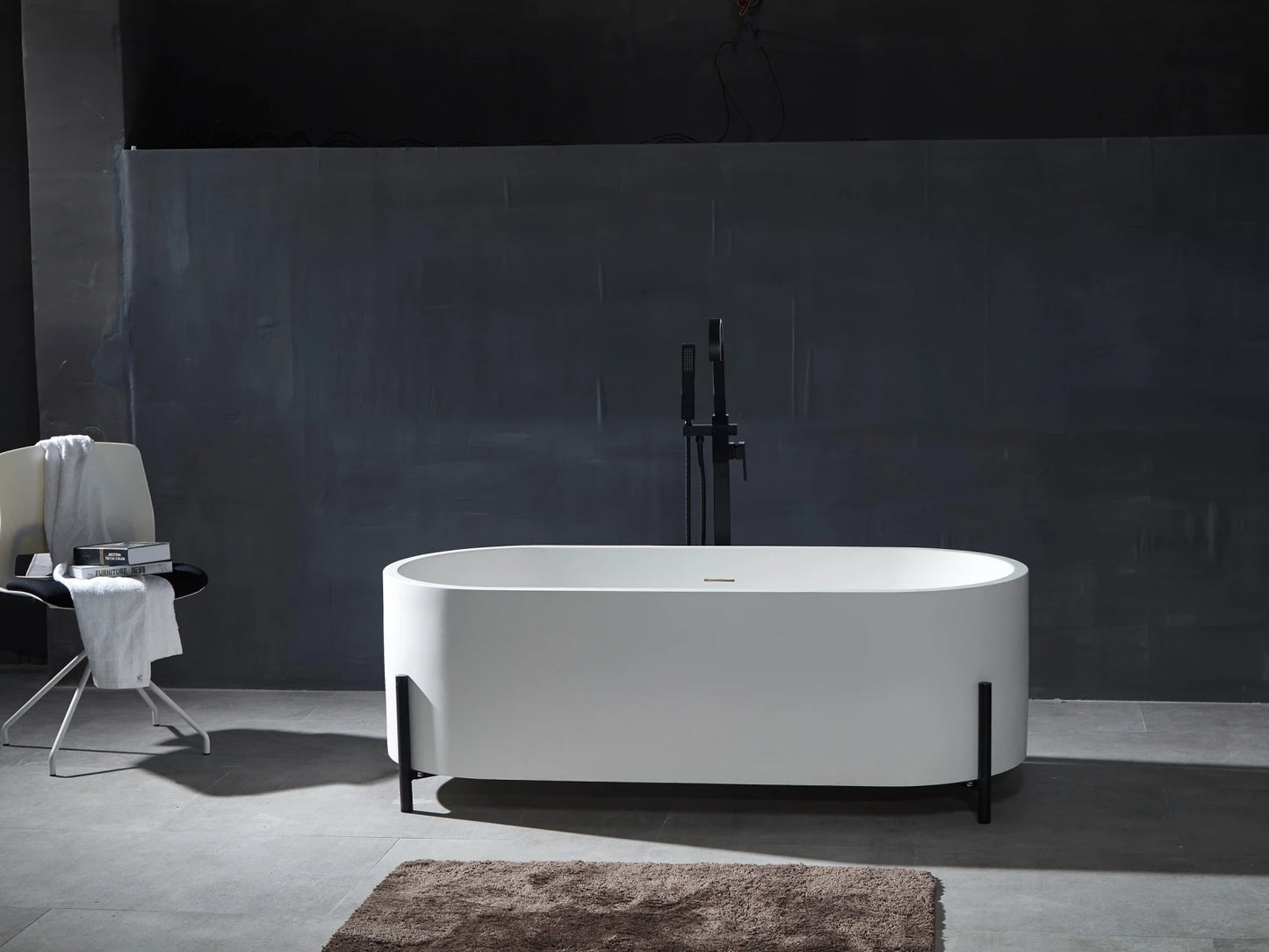 Freestanding bath - Solid surface - Nevil