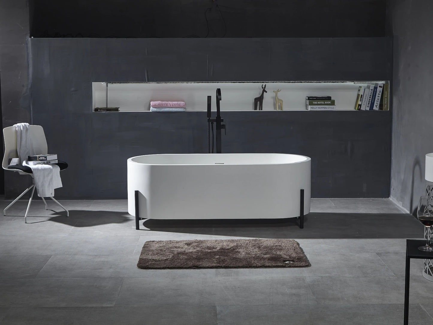 Freestanding bath - Solid surface - Nevil
