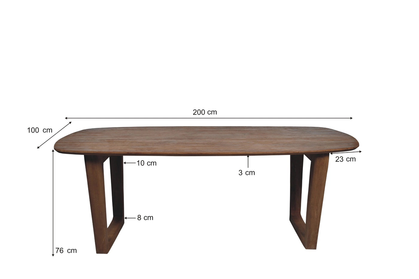 Livingfurn Dining table Cortez Brown