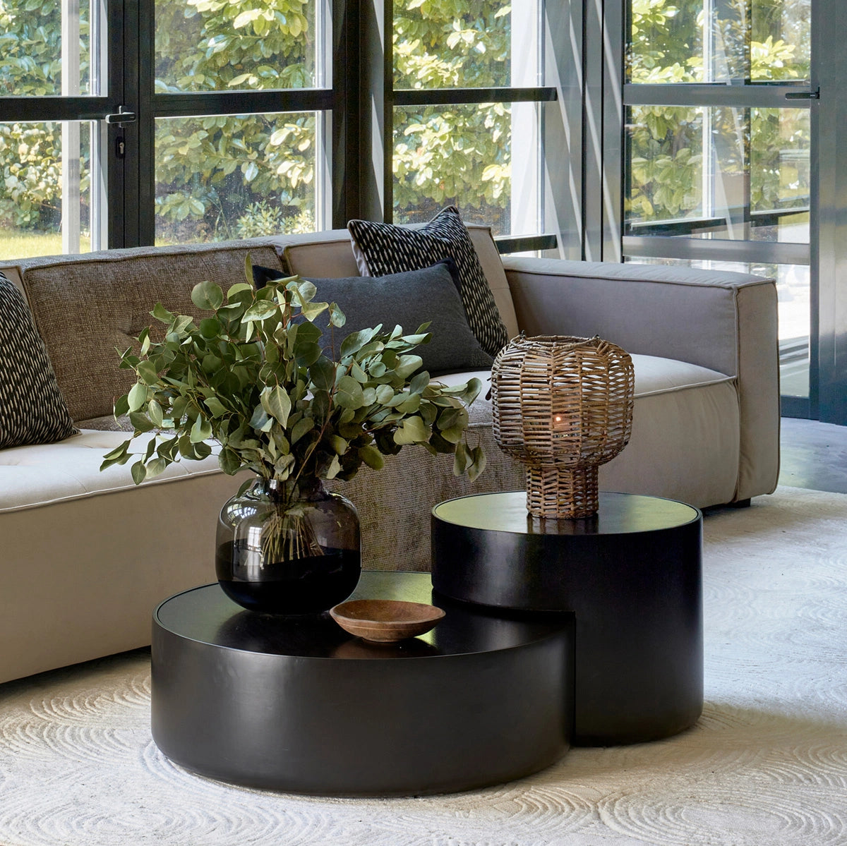 Rivièra Maison Coffee Table Hollywood Hills Black Set of 2