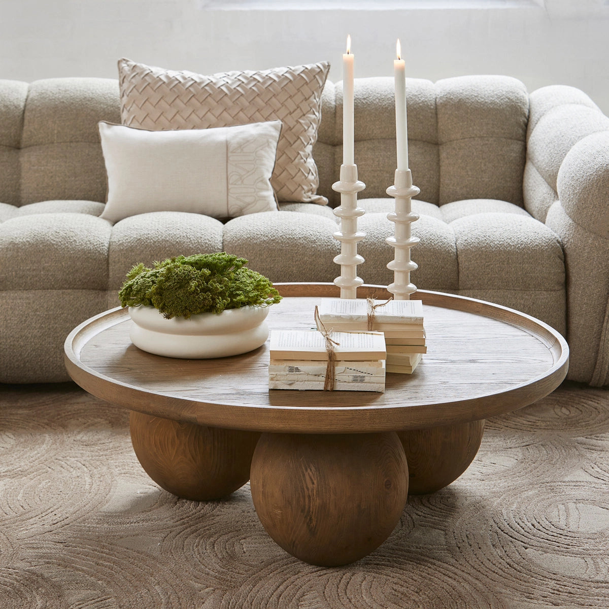 Riviera Maison Coffee Table Rockefeller Oak Ø100cm