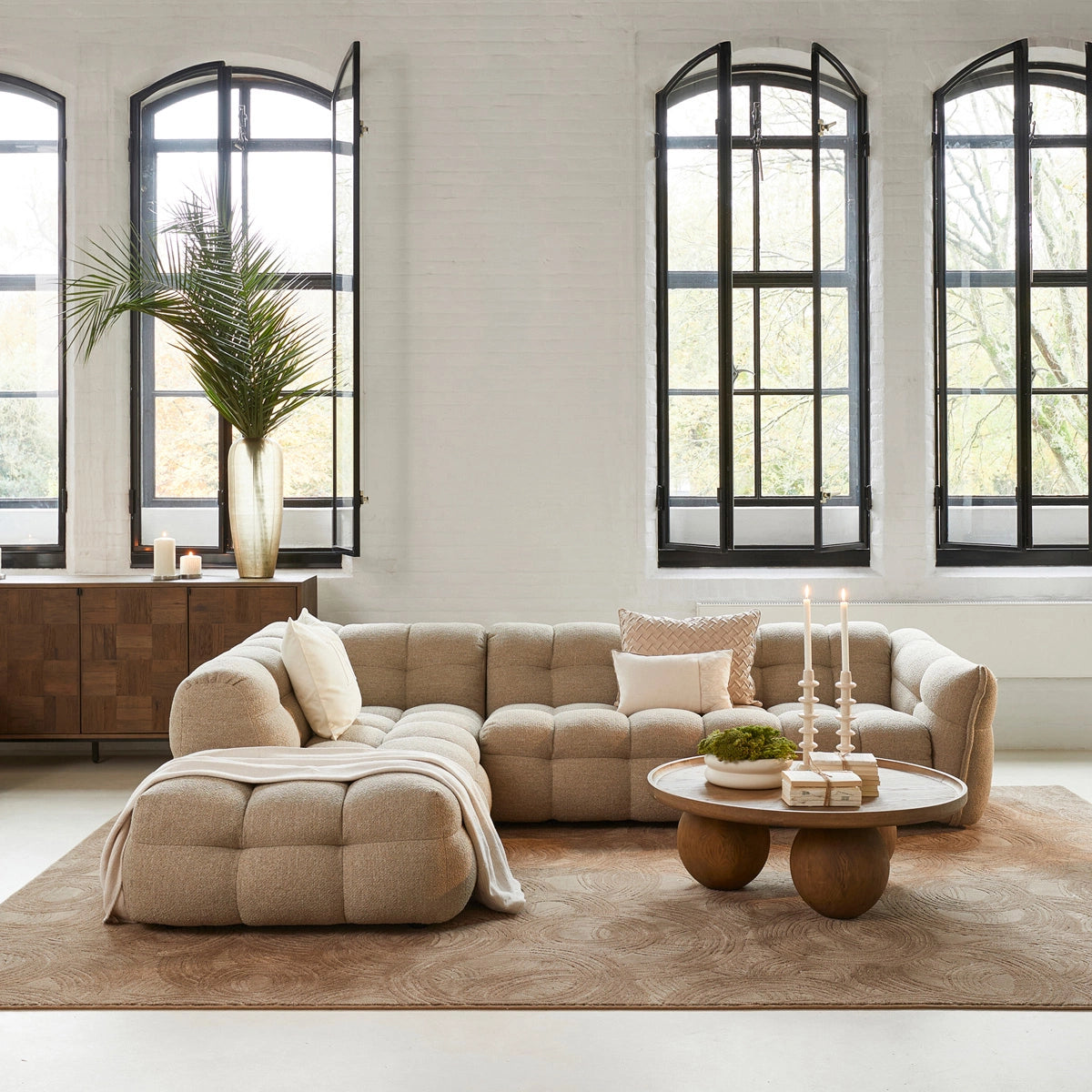 Riviera Maison Coffee Table Rockefeller Oak Ø100cm