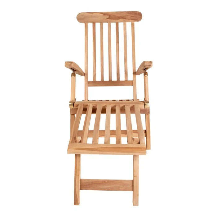 Arrecife Teakhouten ligstoel - Natuurlijk, Teak, 150x60x95 cm