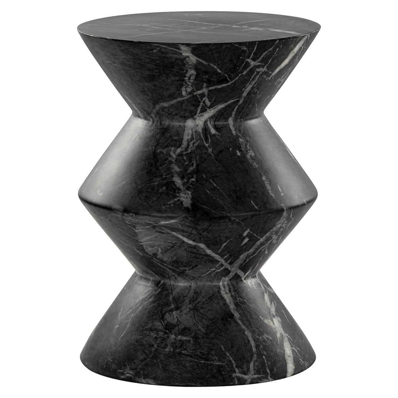 Richmond Side Table Bosco Faux Marble Black Ø40cm