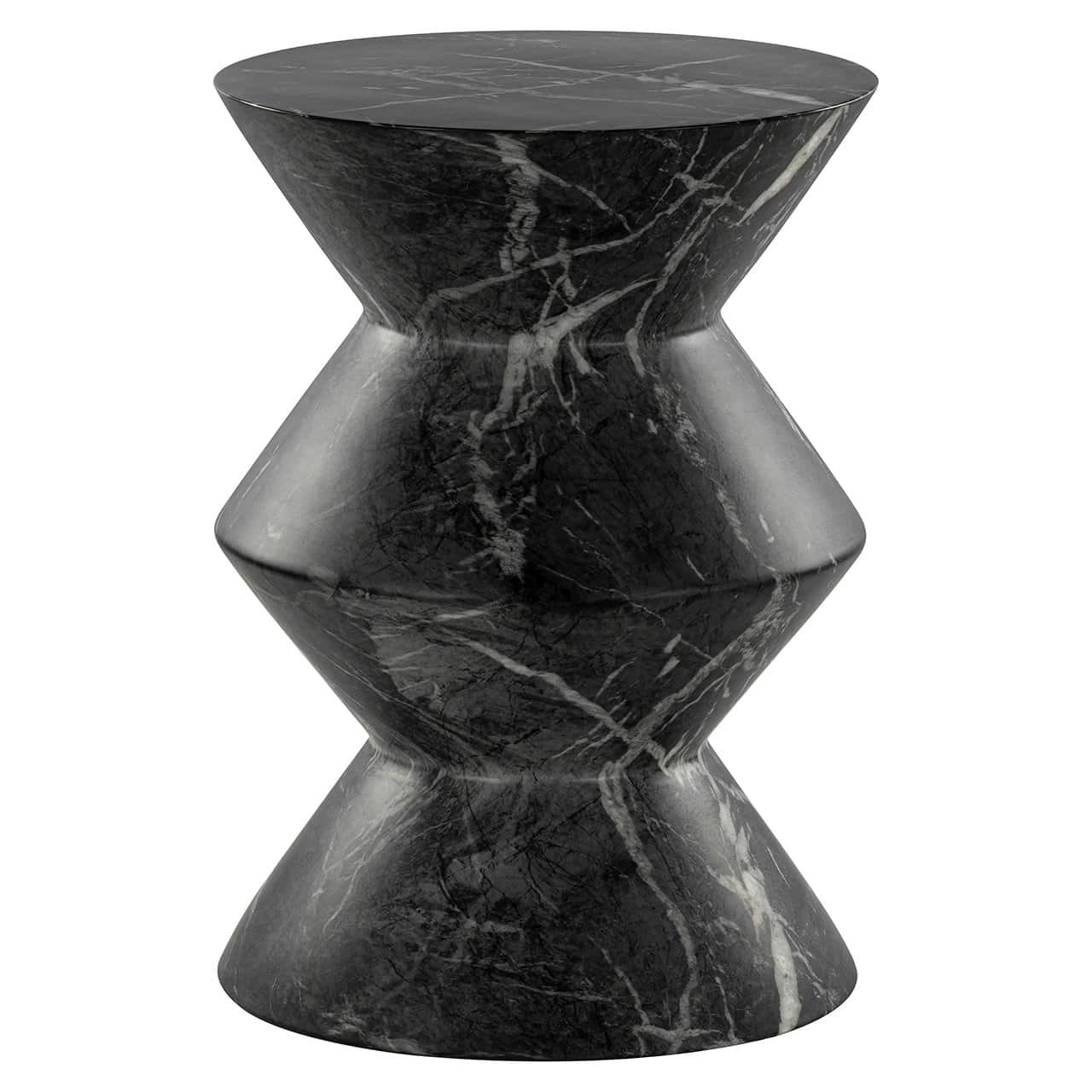 Richmond Side Table Bosco Faux Marble Black Ø40cm