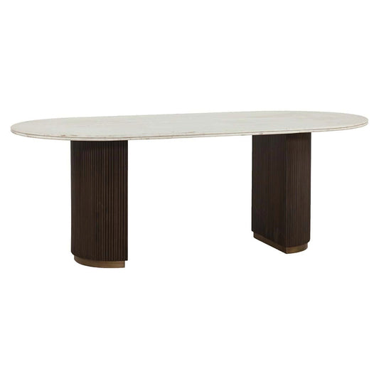 Richmond Dining Table Mayfield Marble White/Brown