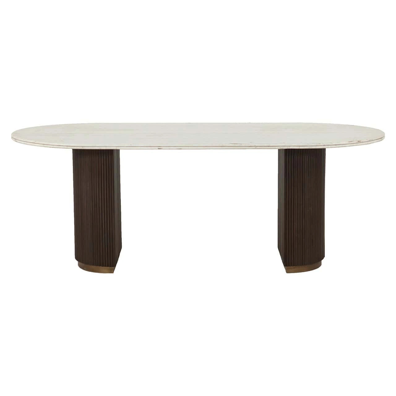 Richmond Dining Table Mayfield Marble White/Brown