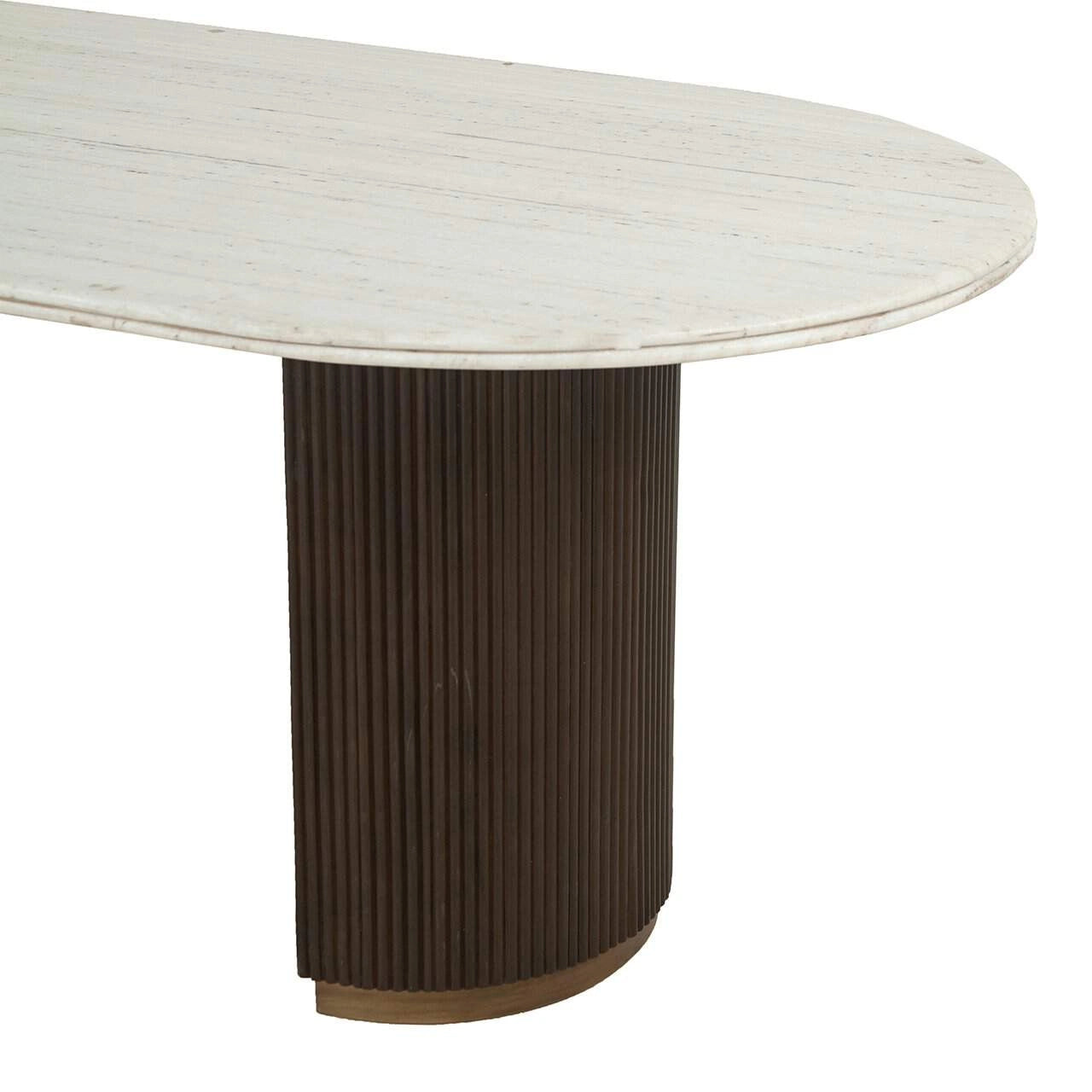 Richmond Dining Table Mayfield Marble White/Brown