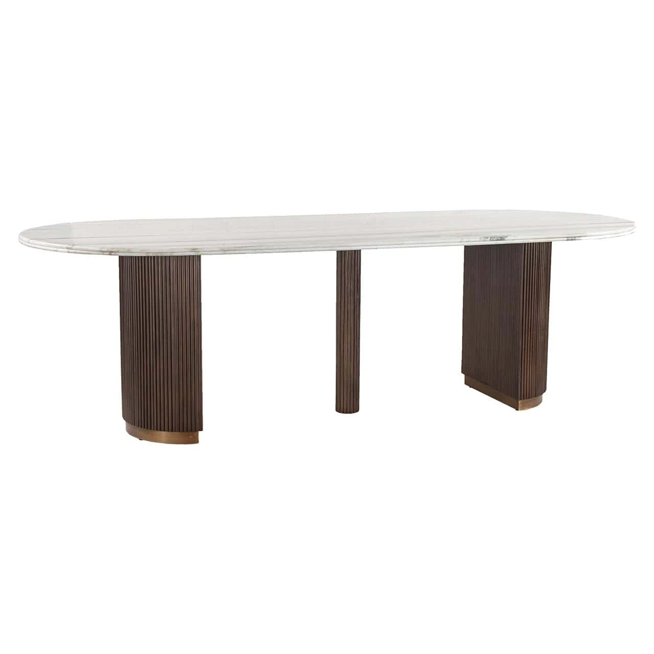 Richmond Dining Table Mayfield Marble White/Brown