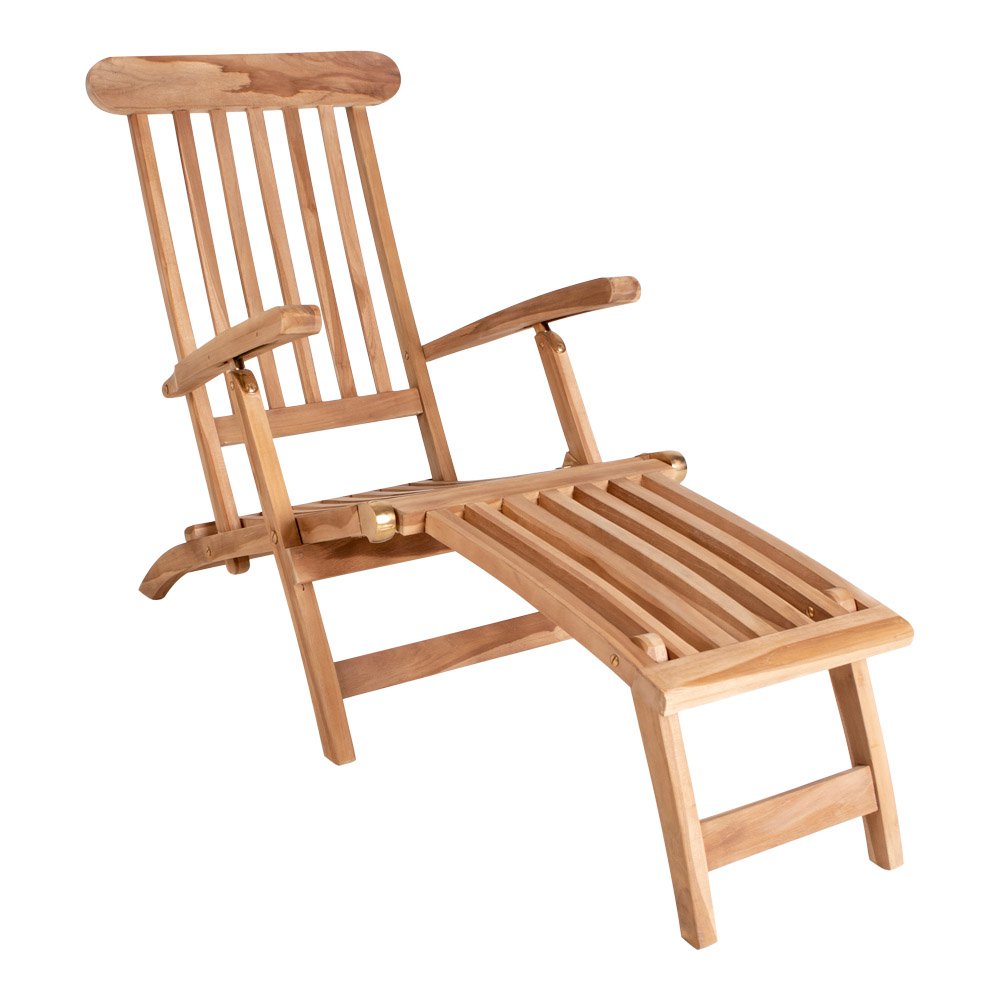 Arrecife Teakhouten ligstoel - Natuurlijk, Teak, 150x60x95 cm