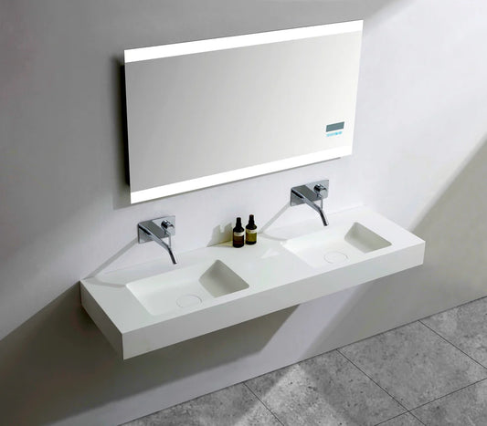 Mineral döküm çift duvarlı lavabo BA8015
