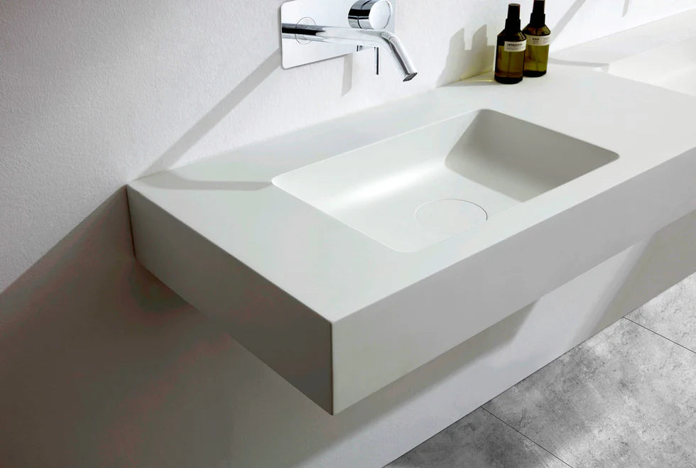 Double wall washbasin BA8015 in mineral casting