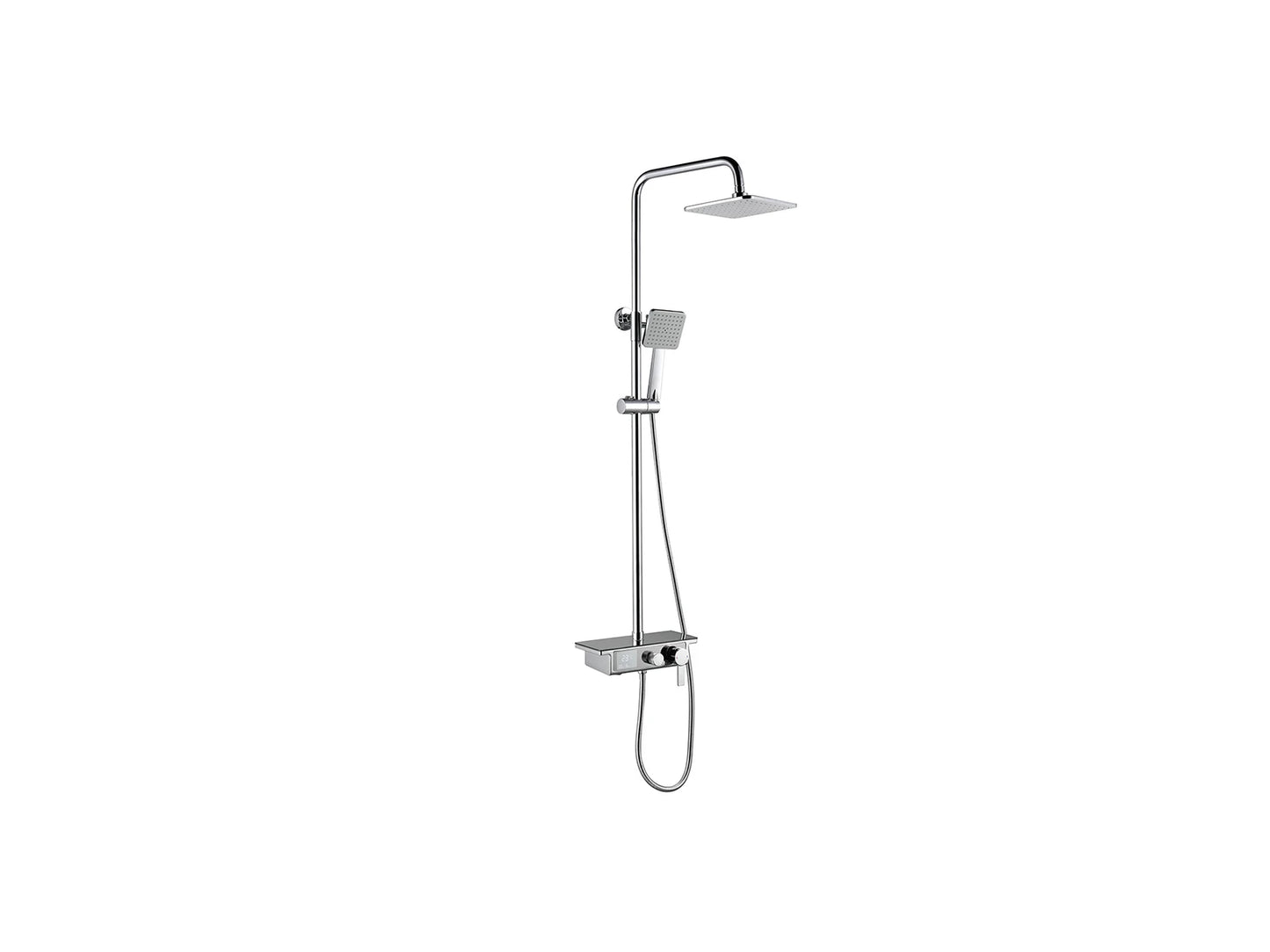Surface mounted rain shower set - Digital display - Lari