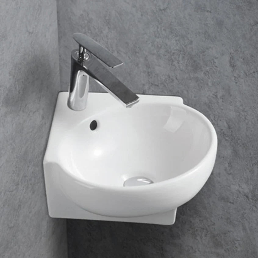 Köşe lavabo Seramik duvar lavabosu KW198A misafir tuvaleti için
