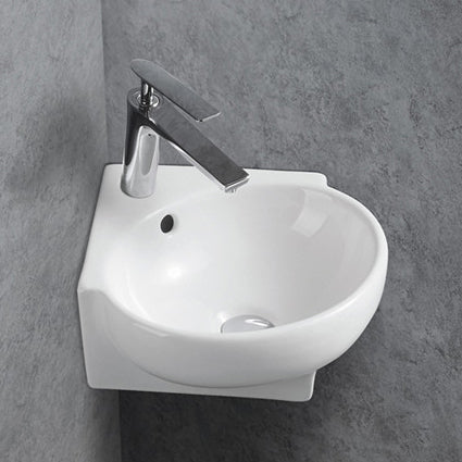 Köşe lavabo Seramik duvar lavabosu KW198A misafir tuvaleti için