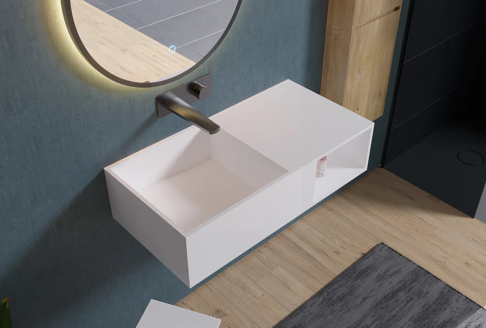 Mineral döküm duvara monte lavabo PB2037