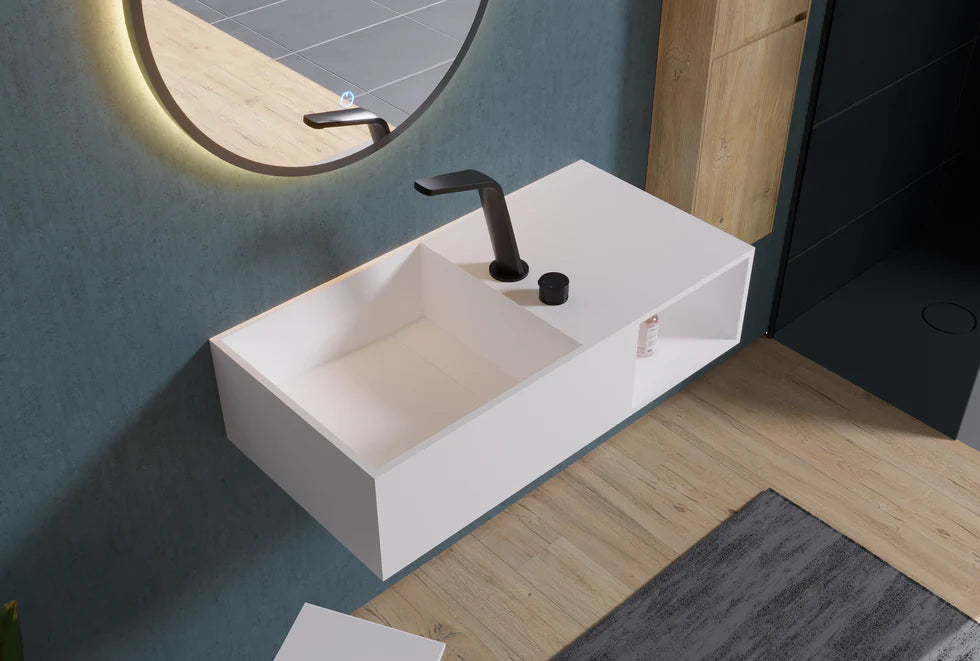 Mineral döküm duvara monte lavabo PB2037