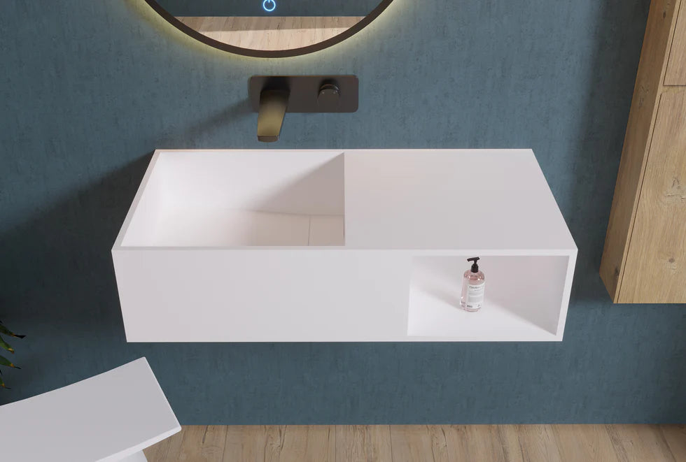 Mineral döküm duvara monte lavabo PB2037