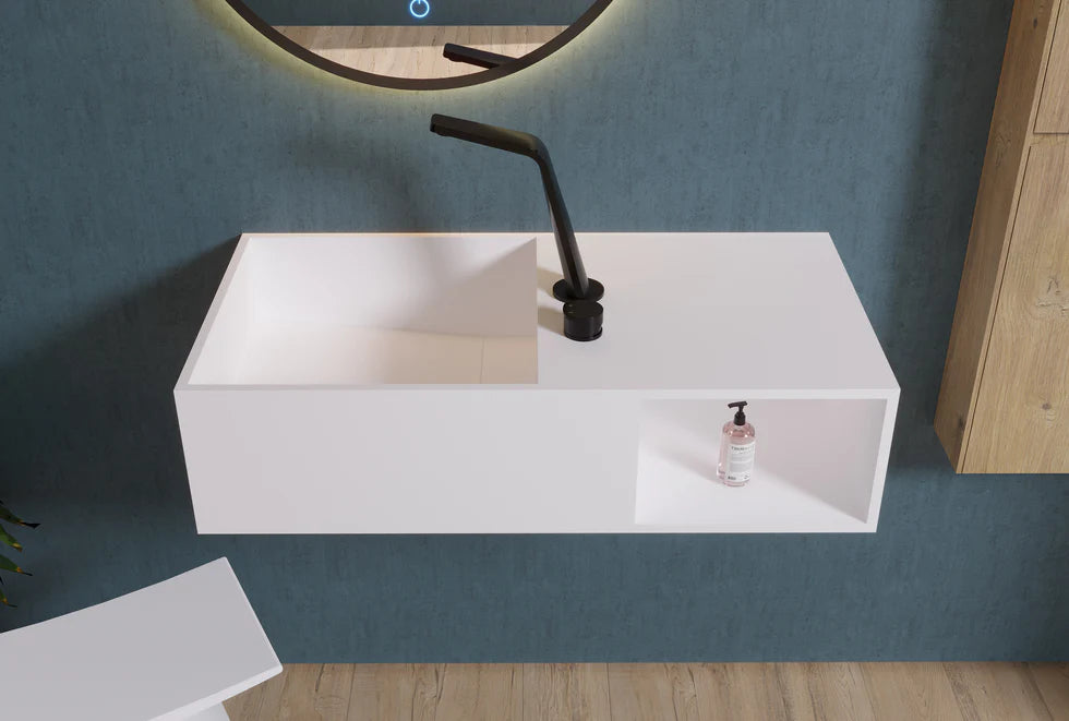 Mineral döküm duvara monte lavabo PB2037
