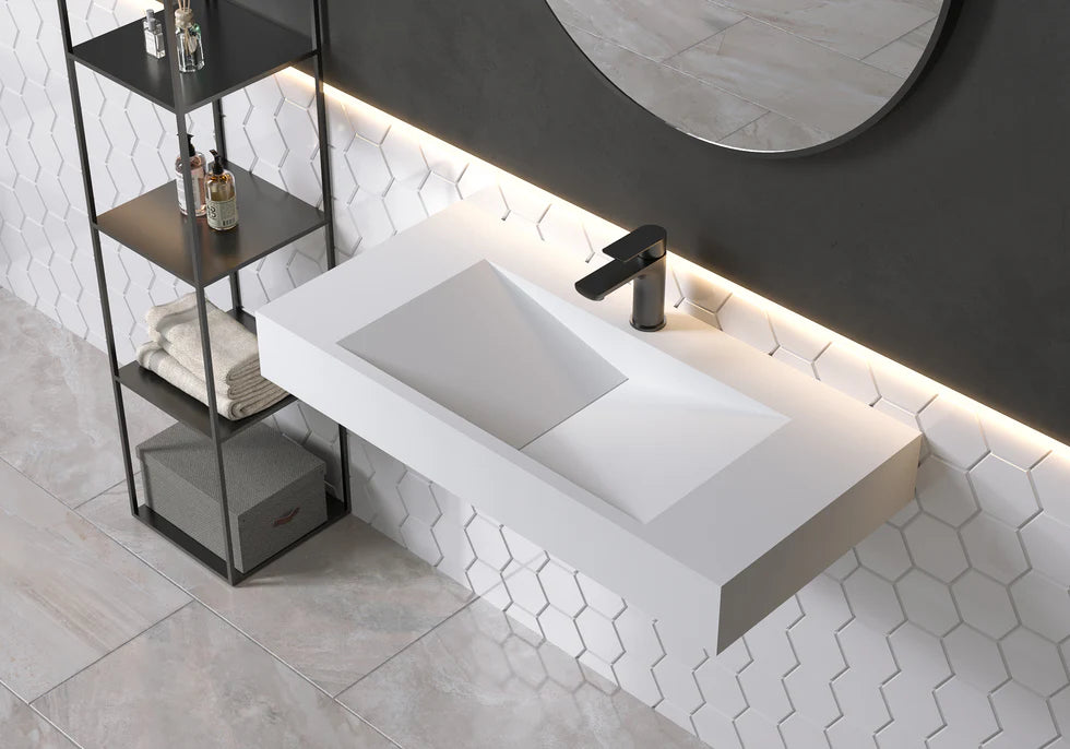 Duvara monte lavabo PB2049 mineral döküm