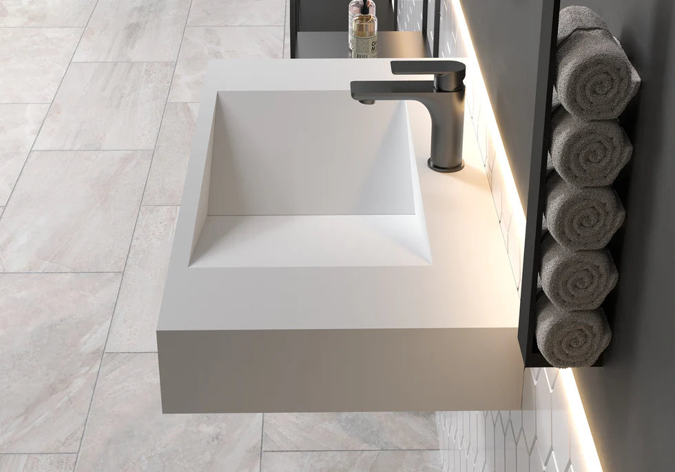 Duvara monte lavabo PB2049 mineral döküm