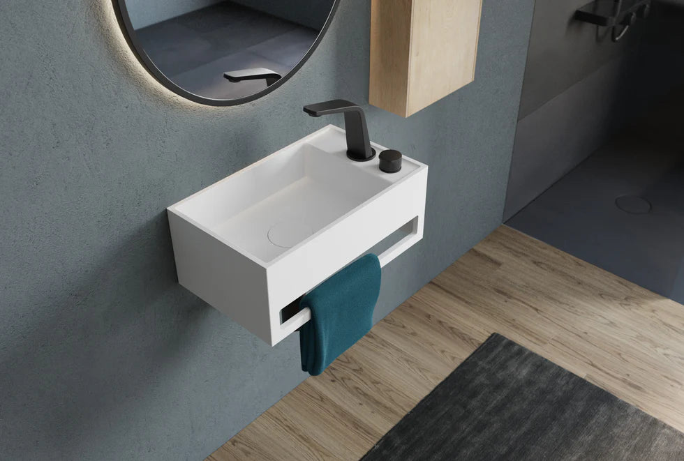 Mineral döküm duvara monte lavabo PB2077