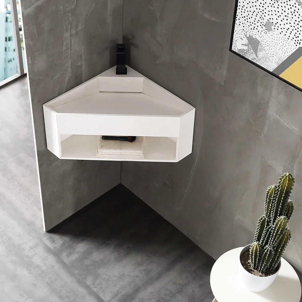 Katı Yüzey Köşe Lavabo TWG70