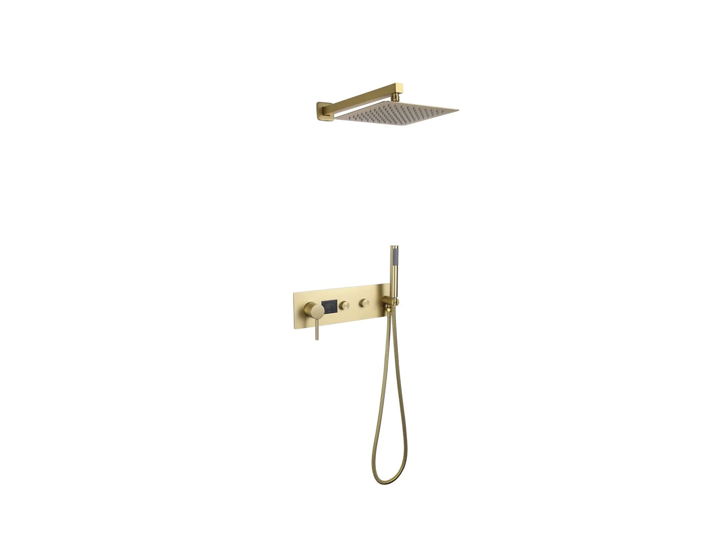 Built-in rain shower set - Digital display - Dunlin