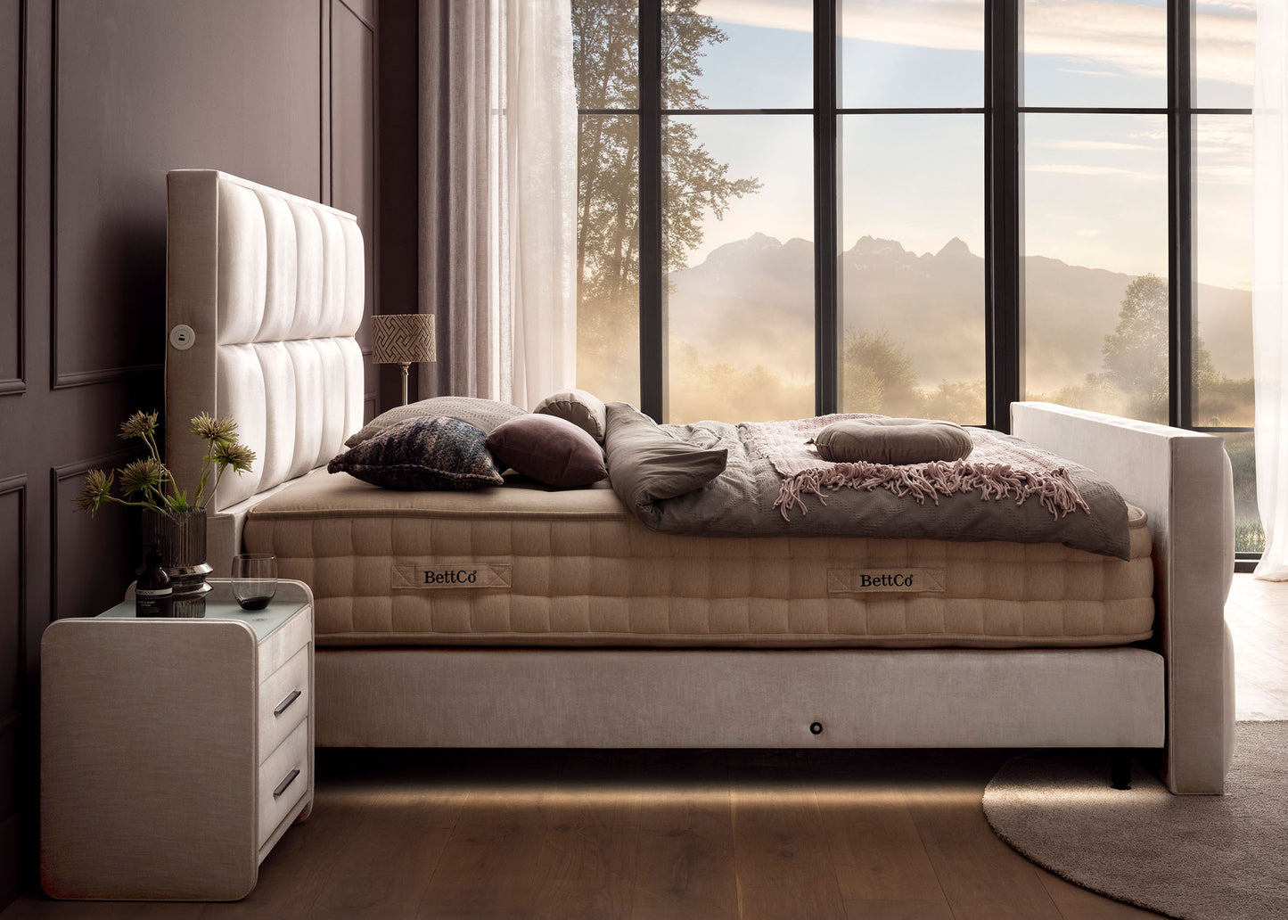 Luxus Boxspringbett Keno in Velvet