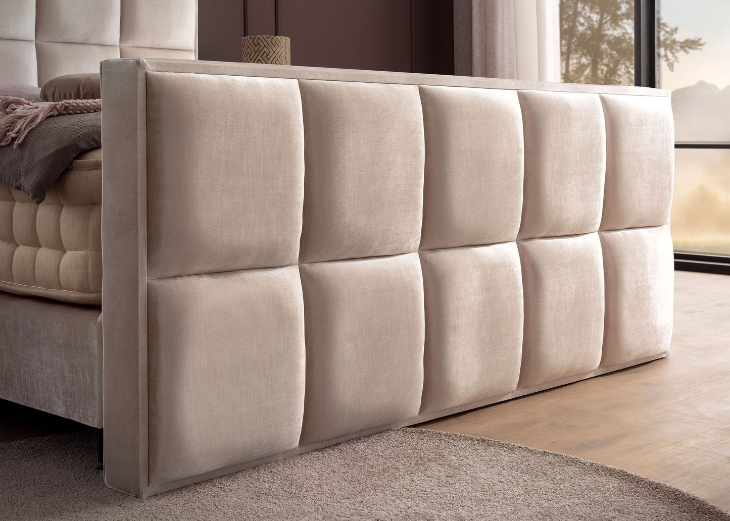 Luxus Boxspringbett Keno in Velvet